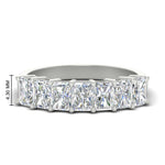 Load image into Gallery viewer, 1.50-carat-radiant-cut-7-stone-diamond-wedding-band-in-white-gold-FD8008RAB-1.50CT-NL-WG-HW
