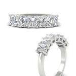 Load image into Gallery viewer, 1.50-carat-radiant-cut-7-stone-diamond-wedding-band-in-white-gold-FD8008RABANGLE3-1.50CT-NL-WG
