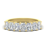 Load image into Gallery viewer, 1.50-carat-radiant-cut-7-stone-diamond-wedding-band-in-yellow-gold-FD8008RAB-1.50CT-NL-YG
