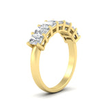 Load image into Gallery viewer, 1.50-carat-radiant-cut-7-stone-diamond-wedding-band-in-yellow-gold-FD8008RABANGLE2-1.50CT-NL-YG
