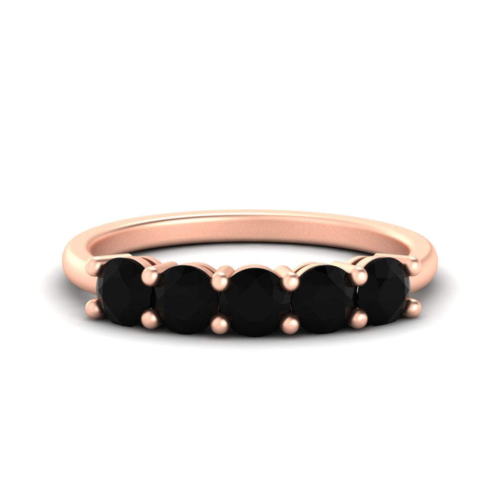 1.50-carat-round-5-stone-black-diamond-wedding-ring-in-rose-gold-FDENS141ROBGBLACK-1.50CT-NL-RG