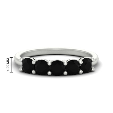 1.50-carat-round-5-stone-black-diamond-wedding-ring-in-white-gold-FDENS141ROBGBLACK-1.50CT-NL-WG-HW