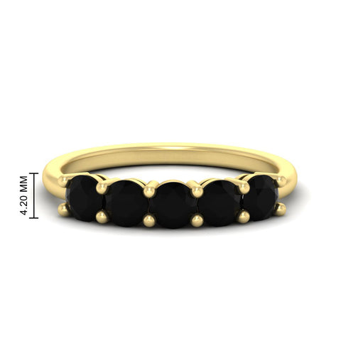 1.50-carat-round-5-stone-black-diamond-wedding-ring-in-yellow-gold-FDENS141ROBGBLACK-1.50CT-NL-YG-HW