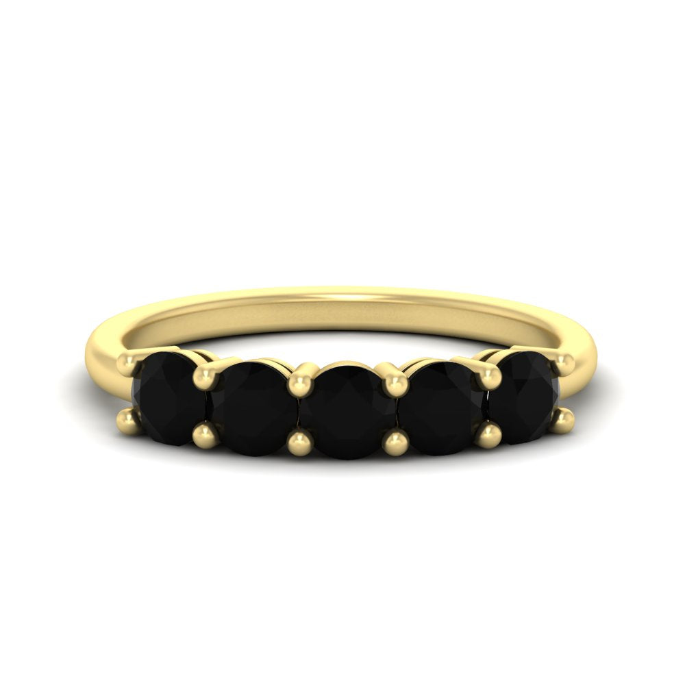 1.50-carat-round-5-stone-black-diamond-wedding-ring-in-yellow-gold-FDENS141ROBGBLACK-1.50CT-NL-YG