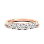 Load image into Gallery viewer, 1.50-carat-round-5-stone-diamond-wedding-ring-in-rose-gold-FDENS141ROB-1.50CT-NL-RG
