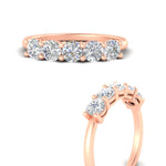 Load image into Gallery viewer, 1.50-carat-round-5-stone-diamond-wedding-ring-in-rose-gold-FDENS141ROBANGLE3-1.50CT-NL-RG
