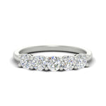 Load image into Gallery viewer, 1.50-carat-round-5-stone-diamond-wedding-ring-in-white-gold-FDENS141ROB-1.50CT-NL-WG
