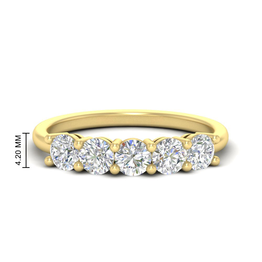 1.50-carat-round-5-stone-diamond-wedding-ring-in-yellow-gold-FDENS141ROB-1.50CT-NL-YG-HW