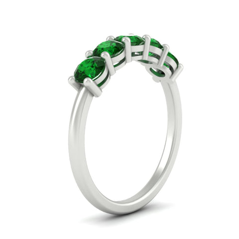 1.50-carat-round-5-stone-emerald-wedding-ring-in-white-gold-FDENS141ROBGEMGRANGLE2-1.50CT-NL-WG