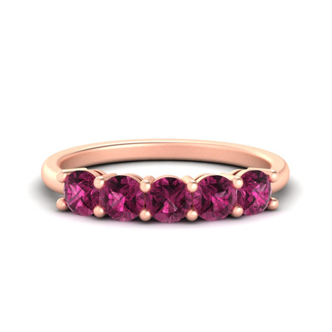 1.50-carat-round-5-stone-pink-sapphire-wedding-ring-in-rose-gold-FDENS141ROBGSADRPI-1.50CT-NL-RG