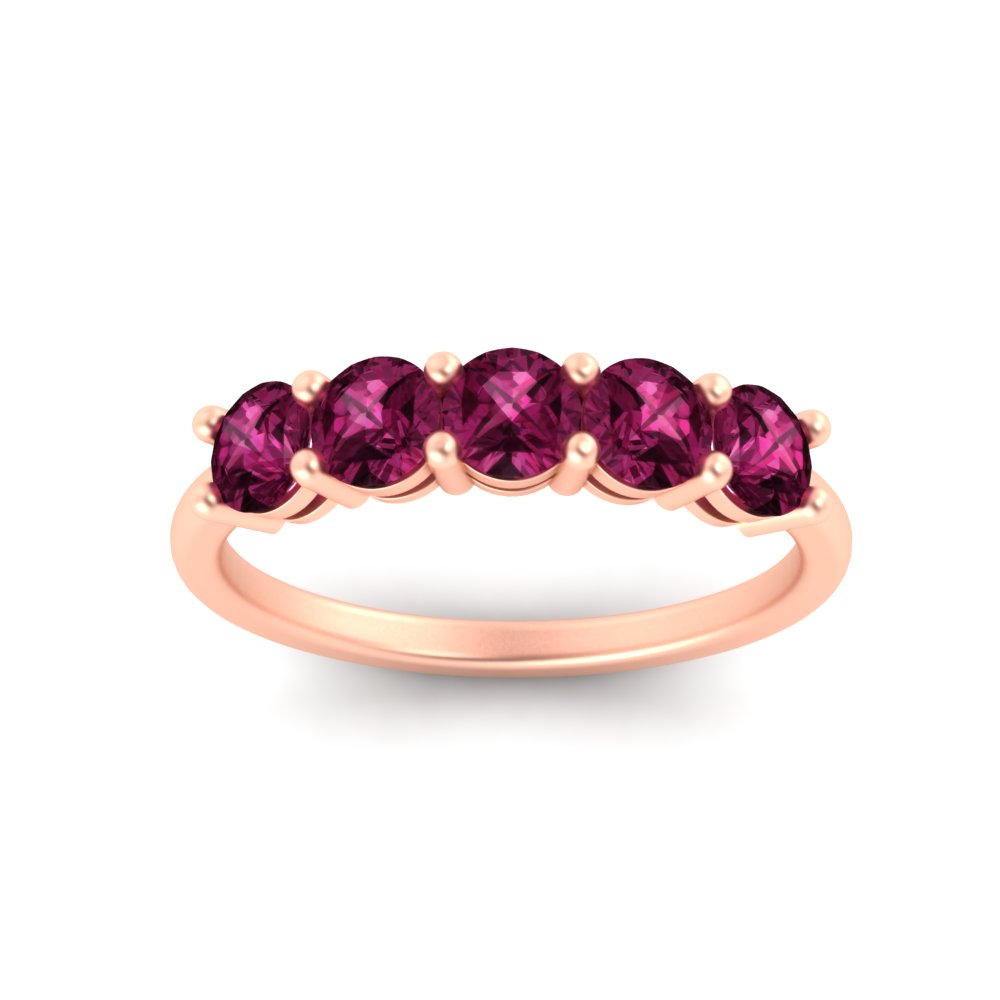 1.50-carat-round-5-stone-pink-sapphire-wedding-ring-in-rose-gold-FDENS141ROBGSADRPIANGLE5-1.50CT-NL-RG
