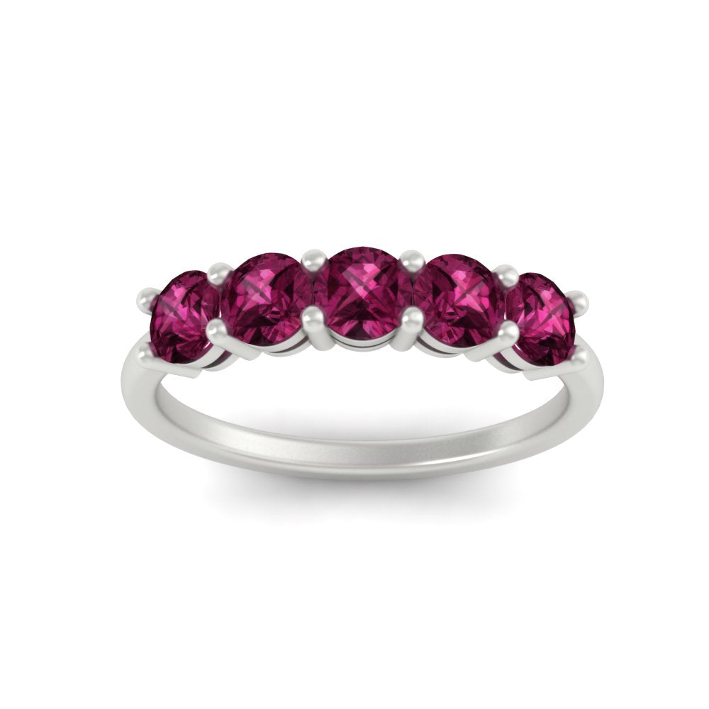 1.50-carat-round-5-stone-pink-sapphire-wedding-ring-in-white-gold-FDENS141ROBGSADRPIANGLE5-1.50CT-NL-WG