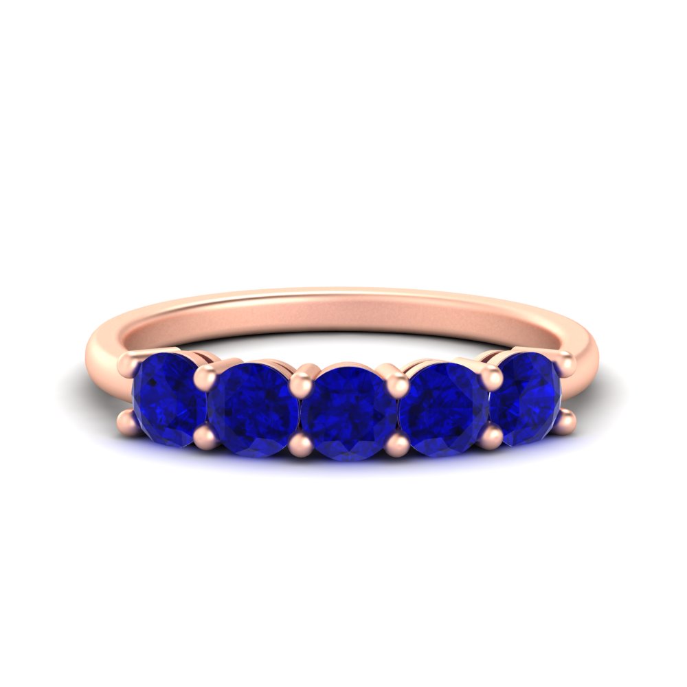 1.50-carat-round-5-stone-sapphire-wedding-ring-in-rose-gold-FDENS141ROBGSABL-1.50CT-NL-RG
