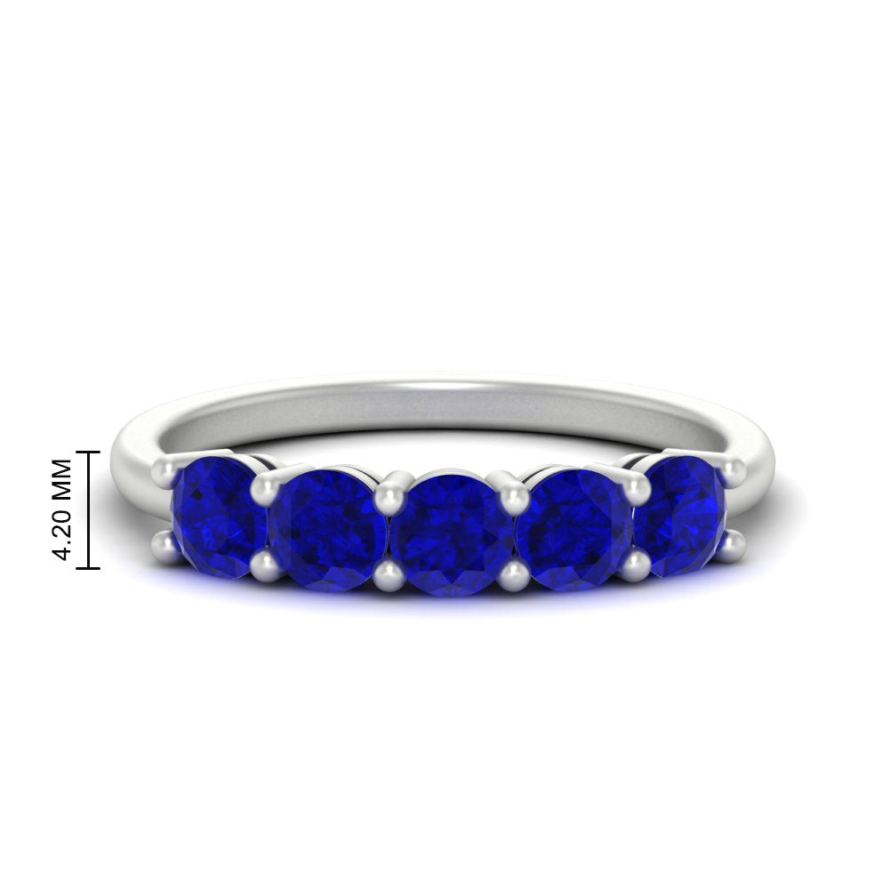 1.50-carat-round-5-stone-sapphire-wedding-ring-in-white-gold-FDENS141ROBGSABL-1.50CT-NL-WG-HW