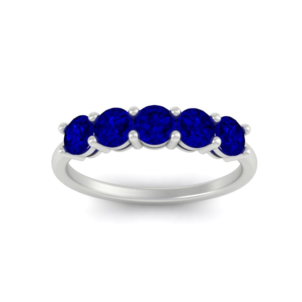 1.50-carat-round-5-stone-sapphire-wedding-ring-in-white-gold-FDENS141ROBGSABLANGLE5-1.50CT-NL-WG