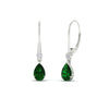 Load image into Gallery viewer, 1.50-carat-round-and-pear-emerald-lever-back-earrings-in-white-gold-FD-EAR11124GEMGR-1.54CT-NL-WG.jpg
