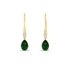Load image into Gallery viewer, 1.50-carat-round-and-pear-emerald-lever-back-earrings-in-yellow-gold-FD-EAR11124GEMGR-1.54CT-NL-YG.jpg