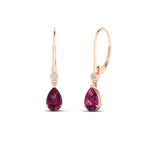 Load image into Gallery viewer, 1.50-carat-round-and-pear-pink-sapphire-lever-back-earrings-in-rose-gold-FD-EAR11124GSADRPI-1.54CT-NL-RG.jpg