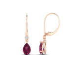 Load image into Gallery viewer, 1.50-carat-round-and-pear-pink-sapphire-lever-back-earrings-in-rose-gold-FD-EAR11124GSADRPI-1.54CT-NL-RG.jpg