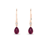 Load image into Gallery viewer, 1.50-carat-round-and-pear-pink-sapphire-lever-back-earrings-in-rose-gold-FD-EAR11124GSADRPI-1.54CT-NL-RG.jpg