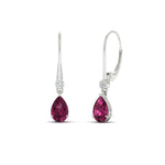 Load image into Gallery viewer, 1.50-carat-round-and-pear-pink-sapphire-lever-back-earrings-in-white-gold-FD-EAR11124GSADRPI-1.54CT-NL-WG.jpg