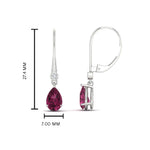 Load image into Gallery viewer, 1.50-carat-round-and-pear-pink-sapphire-lever-back-earrings-in-white-gold-FD-EAR11124GSADRPI-1.54CT-NL-WG.jpg