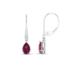 Load image into Gallery viewer, 1.50-carat-round-and-pear-pink-sapphire-lever-back-earrings-in-white-gold-FD-EAR11124GSADRPI-1.54CT-NL-WG.jpg