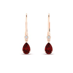 Load image into Gallery viewer, 1.50-carat-round-and-pear-ruby-lever-back-earrings-in-rose-gold-FD-EAR11124GRUDR-1.54CT-NL-RG.jpg