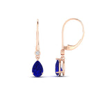 Load image into Gallery viewer, 1.50-carat-round-and-pear-sapphire-lever-back-earrings-in-rose-gold-FD-EAR11124GSABL-1.54CT-NL-RG.jpg