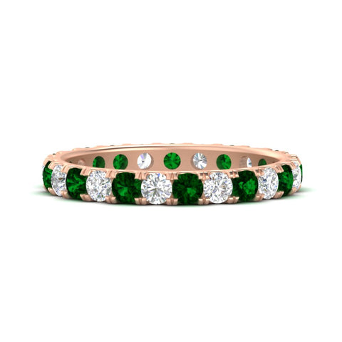 1.50-carat-round-diamond-eternity-band-with-emerald-for-women-in-rose-gold-FDEWB8371GEMGR-1.50CT-NL-RG