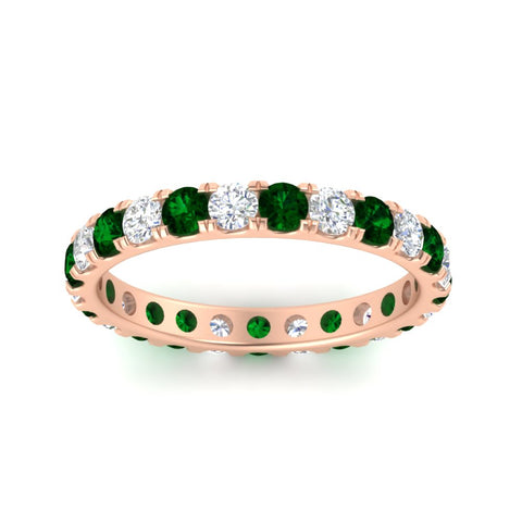 1.50-carat-round-diamond-eternity-band-with-emerald-for-women-in-rose-gold-FDEWB8371GEMGRANGLE5-1.50CT-NL-RG