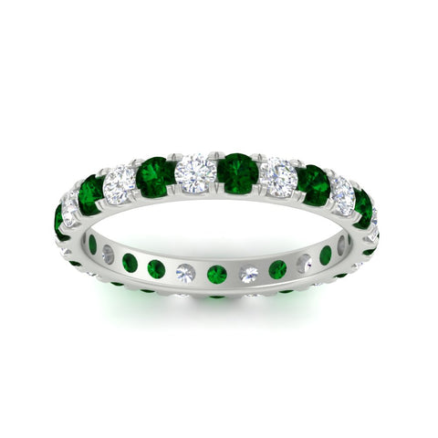 1.50-carat-round-diamond-eternity-band-with-emerald-for-women-in-white-gold-FDEWB8371GEMGRANGLE5-1.50CT-NL-WG