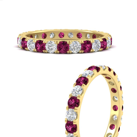1.50-carat-round-diamond-eternity-band-with-pink-sapphire-for-women-in-yellow-gold-FDEWB8371GSADRPIANGLE3-1.50CT-NL-YG