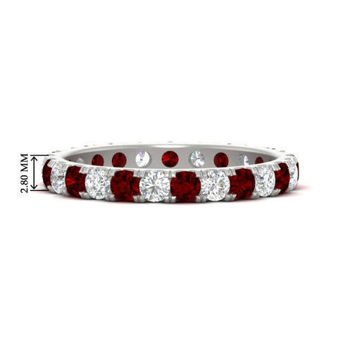 1.50-carat-round-diamond-eternity-band-with-ruby-for-women-in-white-gold-FDEWB8371GRUDR-1.50CT-NL-WG-HW