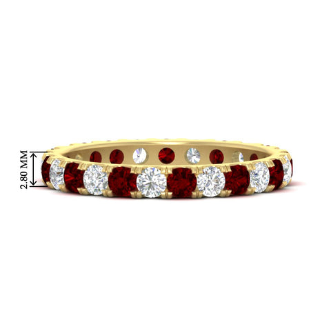 1.50-carat-round-diamond-eternity-band-with-ruby-for-women-in-yellow-gold-FDEWB8371GRUDR-1.50CT-NL-YG-HW