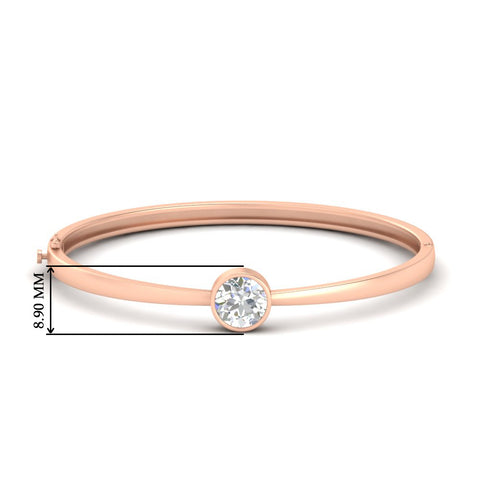 Classic Solitaire Bangle Bracelet