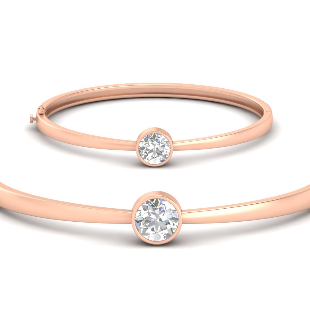 Classic Solitaire Bangle Bracelet
