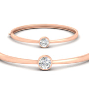 Classic Solitaire Bangle Bracelet