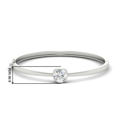 Classic Solitaire Bangle Bracelet
