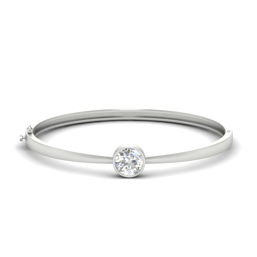 Classic Solitaire Bangle Bracelet