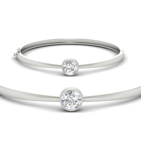 Classic Solitaire Bangle Bracelet