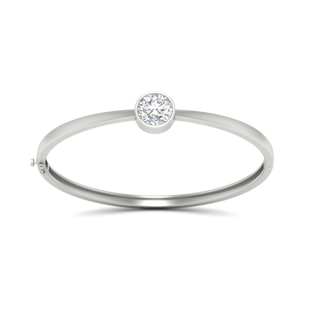 Classic Solitaire Bangle Bracelet