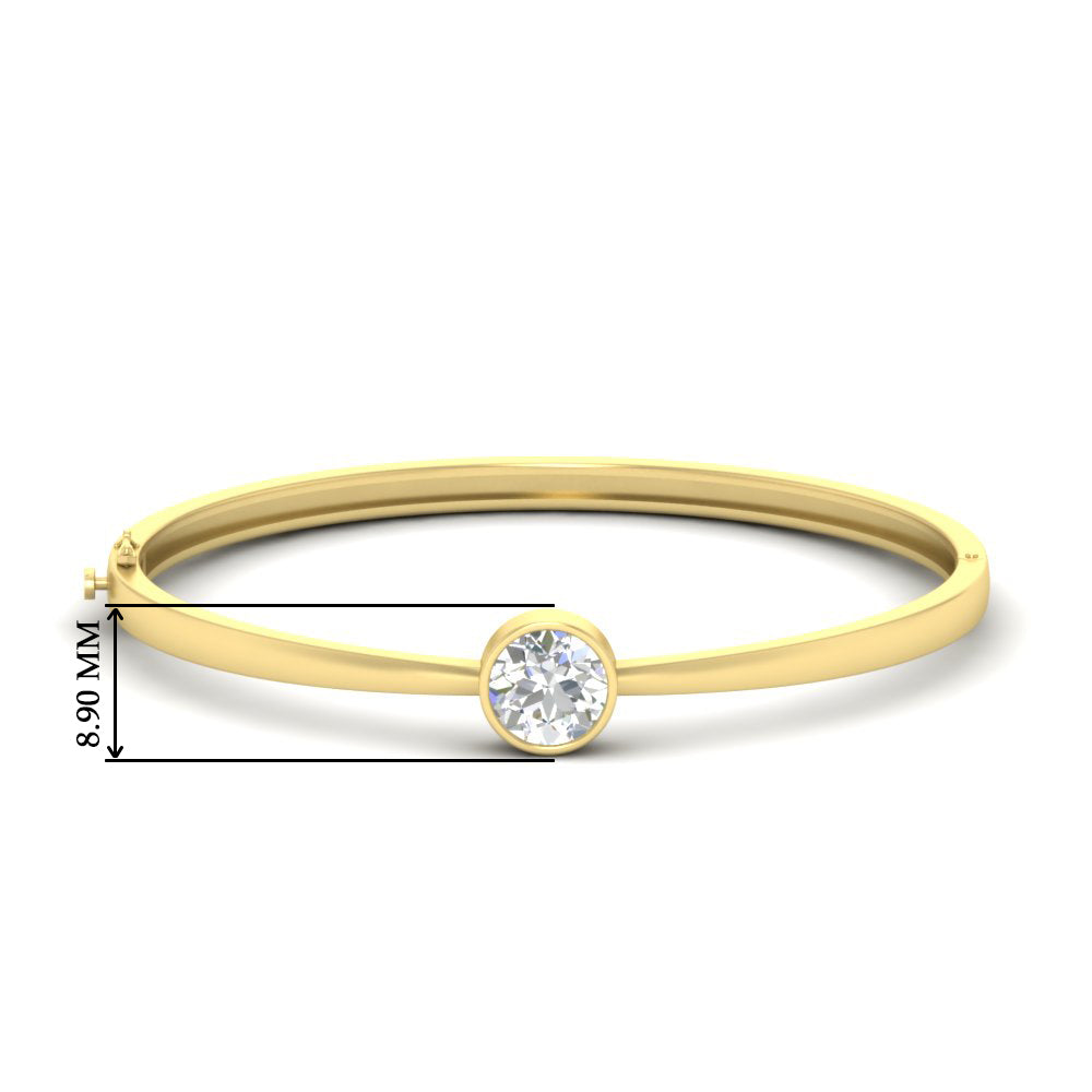 Classic Solitaire Bangle Bracelet