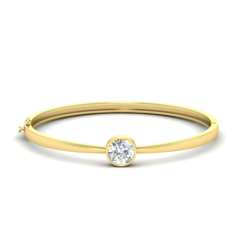 Classic Solitaire Bangle Bracelet