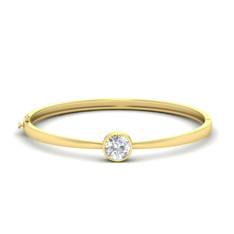 Classic Solitaire Bangle Bracelet
