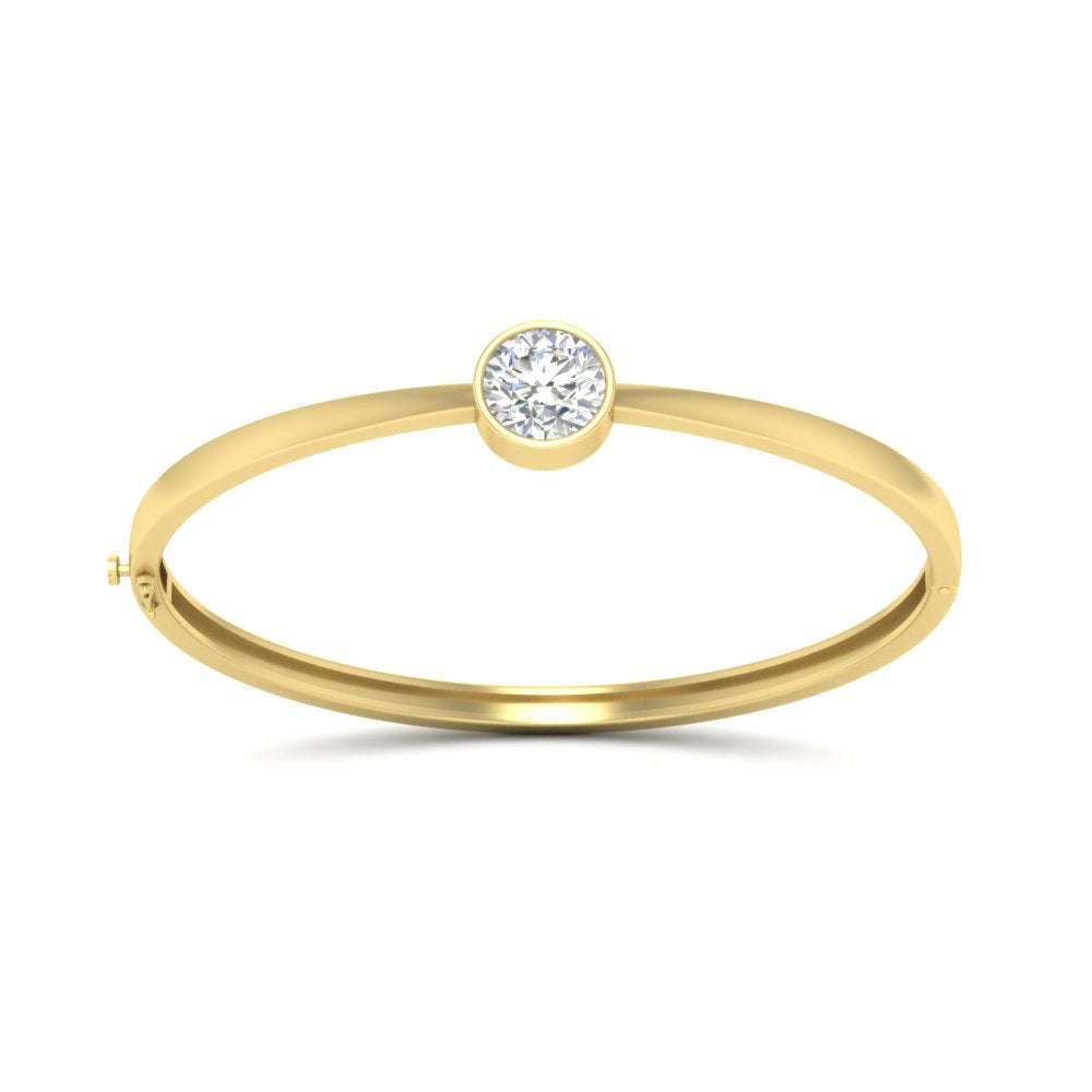 Classic Solitaire Bangle Bracelet