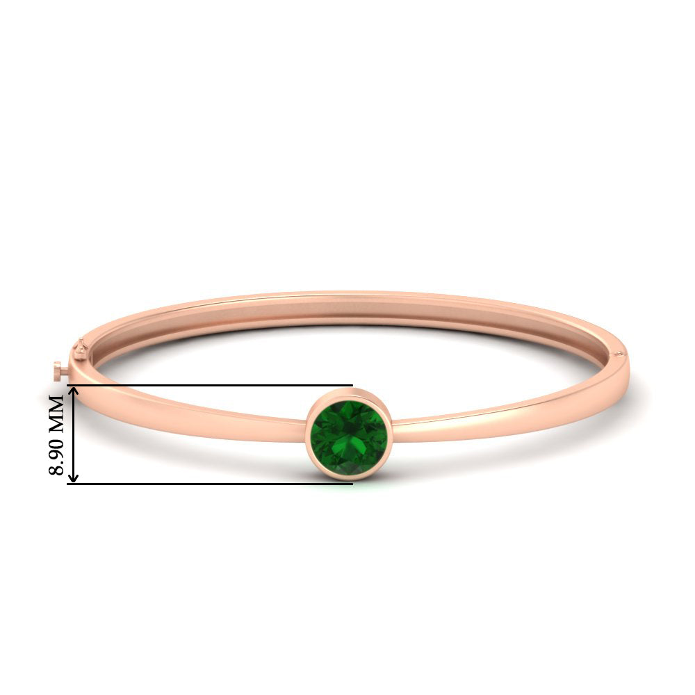 Classic Solitaire Bangle Bracelet