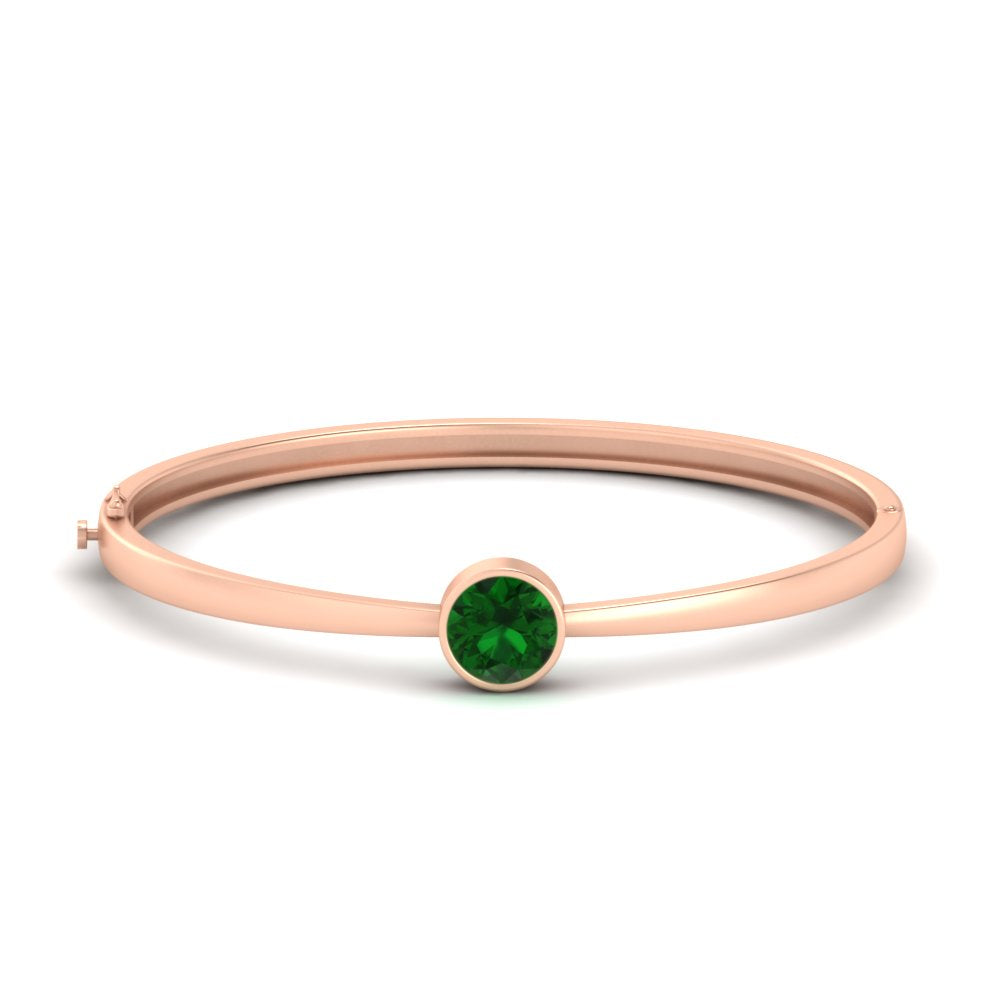 Classic Solitaire Bangle Bracelet