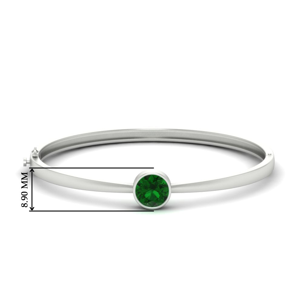 Classic Solitaire Bangle Bracelet