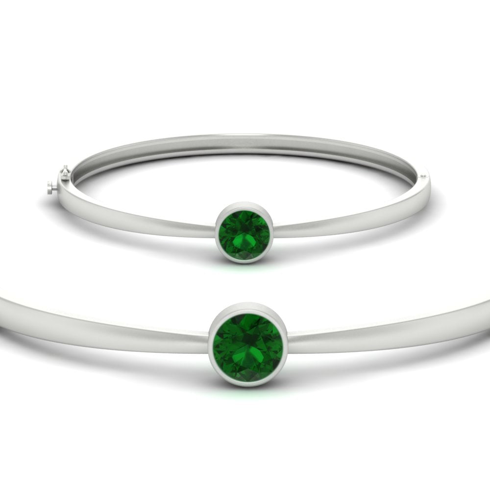 Classic Solitaire Bangle Bracelet